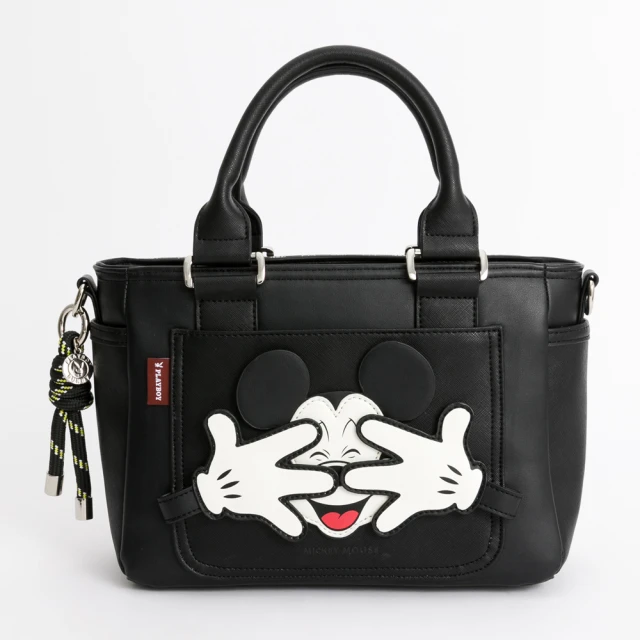【PLAYBOY】手提包附長背帶  Micky and Bunny系列(黑色) 歷史價格詳細信息