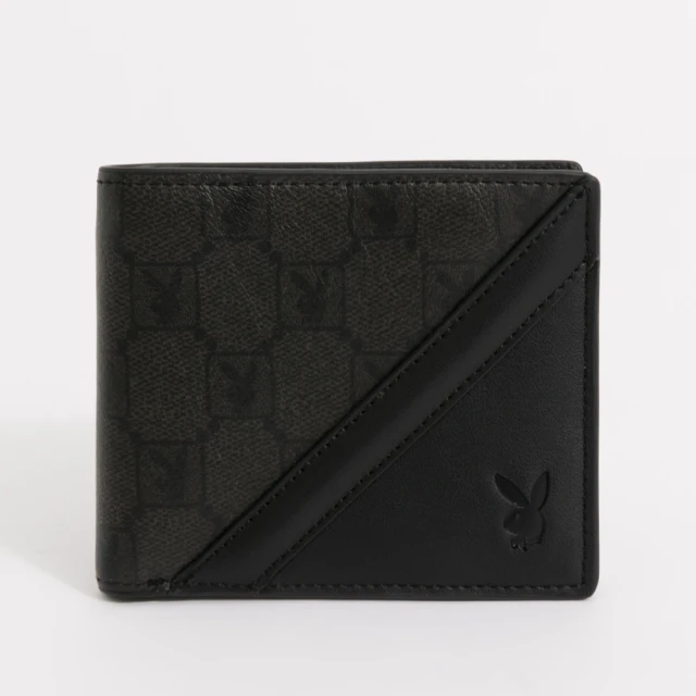 PLAYBOY - 基本短夾附零錢袋  Black Knight系列 - 黑色 歷史價格詳細信息