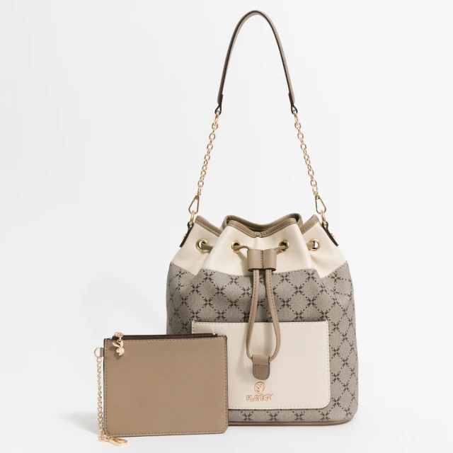 【PLAYBOY】水桶包 小南法系列(米白色) 歷史價格詳細信息