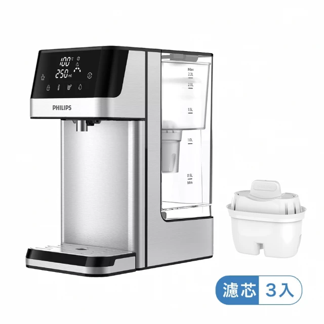 【Philips 飛利浦】2.2L免安裝瞬熱濾淨飲水機(ADD5910M)+濾芯6入 歷史價格詳細信息
