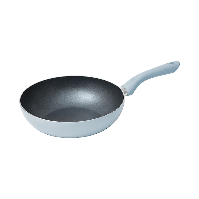 【樂扣樂扣】霧感莫蘭迪不沾IH炒鍋 蒼青藍/莫藍迪粉 28cm/32cm 居家生活 大樹 歷史價格詳細信息