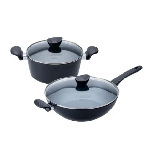 【CookPower 鍋寶】石墨烯藍鑽IH不沾鍋雙鍋優選組(30炒含蓋+18湯含蓋) IH/電磁爐適用 歷史價格詳細信息