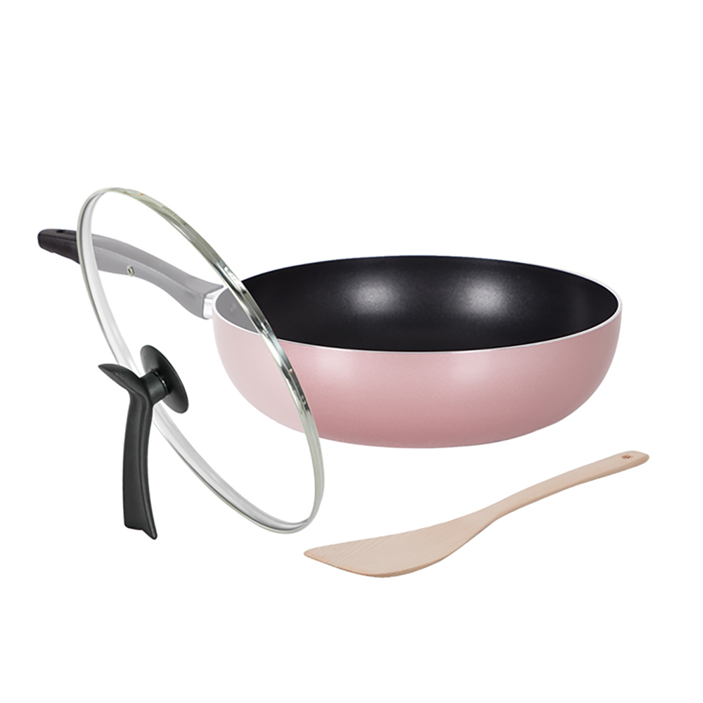 【CookPower 鍋寶】金鑽不沾炒鍋組28CM-玫瑰金(28炒+鏟) 歷史價格詳細信息