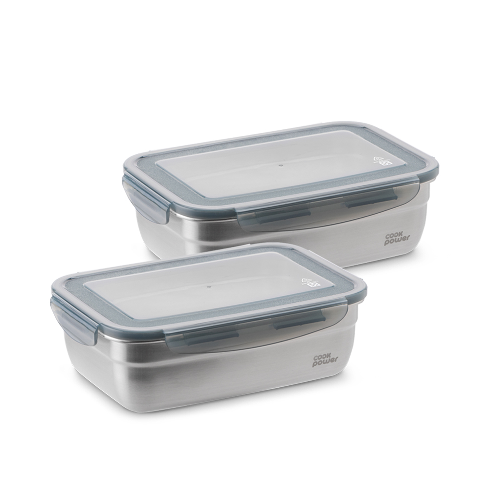 【CookPower 鍋寶】可微波316不鏽鋼長方形保鮮盒800ml-買1送1 歷史價格詳細信息
