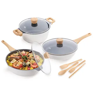 【CookPower 鍋寶】Lumi鑄造七層不沾鍋品味生活8件組(30炒+30蓋+20湯+20蓋+廚具四件組+好禮二選一) 歷史價格詳細信息