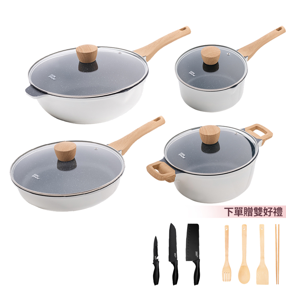 【CookPower 鍋寶】Lumi鑄造七層不沾鍋品味生活8件組(30炒+30蓋+20湯+20蓋+廚具四件組+好禮二選一) 歷史價格詳細信息