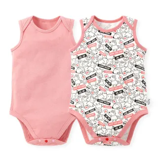 【Mamaway媽媽餵】BABY Q彈棉質無袖包屁衣(2入)-親子長頸鹿 歷史價格詳細信息