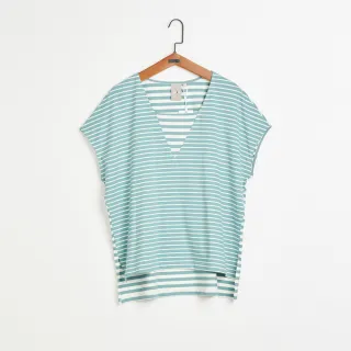 拼接條紋V領可反摺袖綁帶鬆緊長洋裝 《DA8374》 歷史價格詳細信息