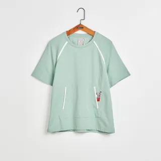 【gozo】保久乳後造型剪接合身T恤(白色/淺綠_M/L) | 熱銷 圓領 休閒 歷史價格詳細信息