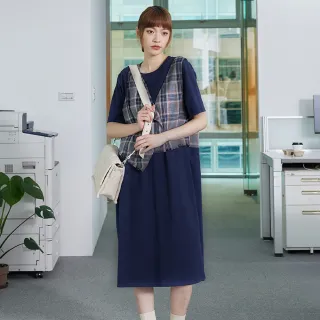 【gozo】格子外罩紗圓裙(兩色) 歷史價格詳細信息