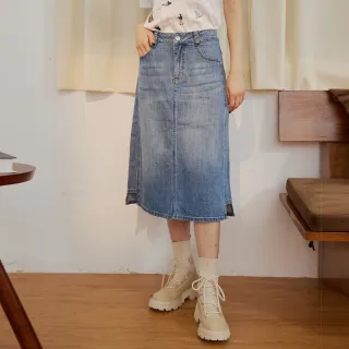 【gozo】剪接設計直筒牛仔裙(兩色) 價格比較,價格查詢,歷史價格詳細信息