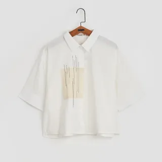 【gozo】撞色條紋假兩件短版襯衫(藍色/深藍_F) | 女裝 修身 休閒 歷史價格詳細信息