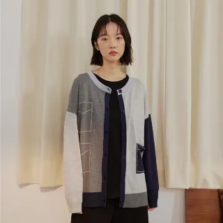 【gozo】拼色壓線假兩層造型毛衣(兩色) 歷史價格詳細信息