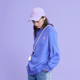 【gozo】Ada so happy微笑刺繡大學T(灰色/紫色/淺紫_F) | 女裝 圓領 休閒 歷史價格詳細信息