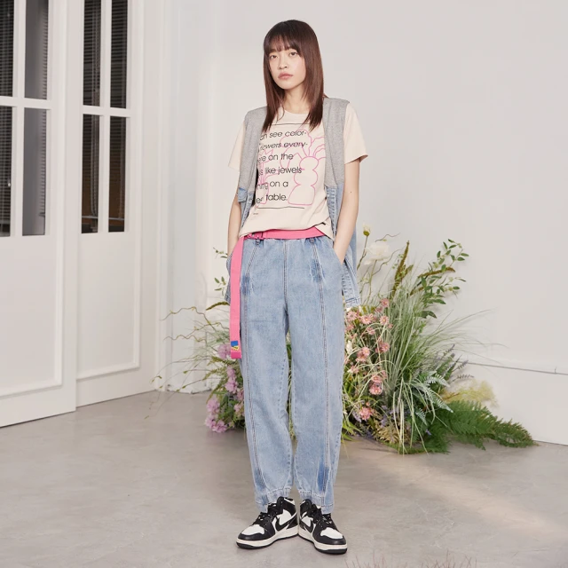 【gozo】造型口袋純棉拼接直條絨長袖上衣(粉色) 歷史價格詳細信息