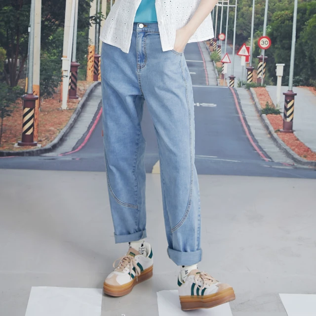 【gozo】剪接設計直筒牛仔裙(兩色) 歷史價格詳細信息