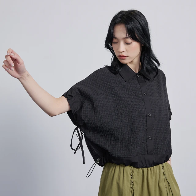 獨家 泡泡袖軟妹可愛少女小清新蕾絲花邊上衣 學院風原創新款lolita娃娃領雪紡短袖喇叭袖襯衫 黑乳白 PUNK lol 歷史價格詳細信息