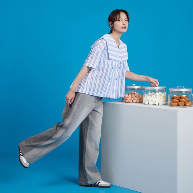 【gozo】排隊登機中結構造型蝙蝠袖T恤(淺紫/綠色_F) | 女裝 顯瘦 百搭 歷史價格詳細信息
