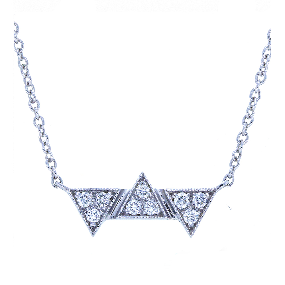 鑽石項鍊 10K白金 配鑽7顆共0.10克拉『小花朵(一)』京華鑽石 歷史價格詳細信息