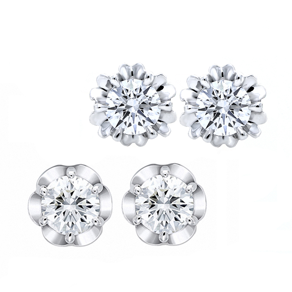 【Vividventure 亞帝芬奇】GIA 60分 DSI2 3VG 八心八箭 鑽石 耳環 微光展現(六款任選 14K金台) 歷史價格詳細信息