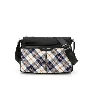 【金安德森】UNIQUE經典格紋 船形多隔層斜側包-紫色 歷史價格詳細信息