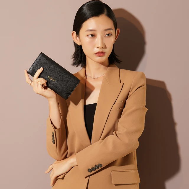 【金安德森】優雅迷漾 頭層牛皮L型拉鍊短夾-黑色 歷史價格詳細信息