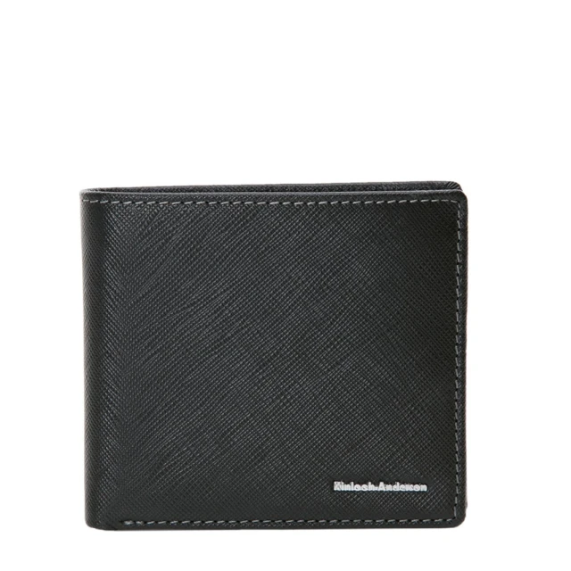 【金安德森】引領風潮 橫式基本對開短夾-黑色 歷史價格詳細信息