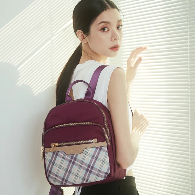 【金安德森】UNIQUE經典格紋 多功能隔層後背包-卡其色 歷史價格詳細信息