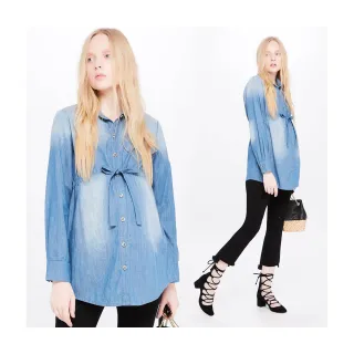 【Gennies 奇妮】復古開襟荷葉邊造型上衣(灰條/粉條/淺紫/紫G3951) 歷史價格詳細信息