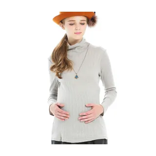 Gennies奇妮 高領橫條紋棉T上衣(灰黑/紅灰G3852) 歷史價格詳細信息