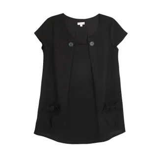 Gennies奇妮 造型領經經典格紋上衣-淺灰格(C3A64) 歷史價格詳細信息