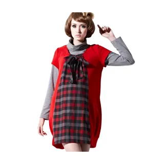 Gennies奇妮 甜美知性假兩件雙色雪紡上衣-桔(C3B02) 歷史價格詳細信息