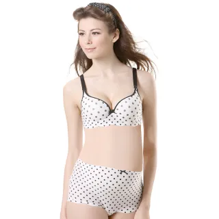 Gennies奇妮 美波動無痕內衣褲成套(白底黑點GA29+GB29) 歷史價格詳細信息