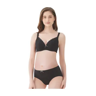 Gennies奇妮 牛奶紗內衣褲成套組/搭配中腰內褲(黑GA38+GB62) 歷史價格詳細信息