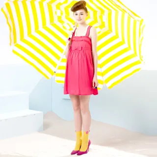 Gennies奇妮 無肩線條紋寬版連袖假兩件吊帶春夏上衣(C3118) 歷史價格詳細信息