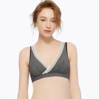 Gennies奇妮 咖啡紗交叉休閒哺乳內衣(莫蘭迪藍GA67) 歷史價格詳細信息