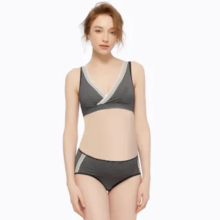 Gennies奇妮 咖啡紗交叉休閒哺乳內衣(莫蘭迪藍GA67) 歷史價格詳細信息