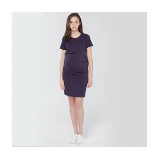 【Gennies 奇妮】彈力哺乳洋裝-紫(哺乳衣 無袖哺乳衣 連身長裙 長洋裝 開衩 上掀哺乳) 歷史價格詳細信息