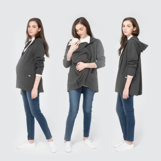 Gennies奇妮 連帽休閒感長版春夏哺乳衣-粉/咖/深藍/白(GNA57) 歷史價格詳細信息