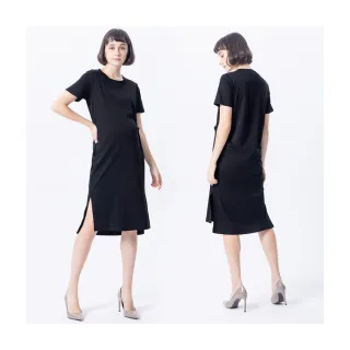 Gennies奇妮 絲光純色扭結孕婦洋裝(藍T1L07) 歷史價格詳細信息