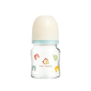 【奇哥】CHIC BASICS玻璃奶瓶5入組-耐玻寬口 240ml *3+寬口奶瓶120ml*2(加贈鳳梨酵素奶瓶蔬果慕斯500ML) 歷史價格詳細信息