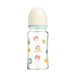【奇哥】CHIC BASICS玻璃奶瓶5入組-耐玻寬口 240ml *3+寬口奶瓶120ml*2(加贈鳳梨酵素奶瓶蔬果慕斯500ML) 歷史價格詳細信息