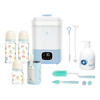 【奇哥】暖心哺育組：二代微電腦溫奶器鳳梨酵素蔬果洗滌液+CHICBASICS耐熱玻璃奶瓶2大+1小 歷史價格詳細信息