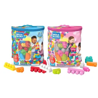 【Mega Bloks 美高積木】80片積木袋(2色選擇/兒童積木/大積木/學習積木/創意DIY拚搭/男孩玩具/女孩玩具) 歷史價格詳細信息