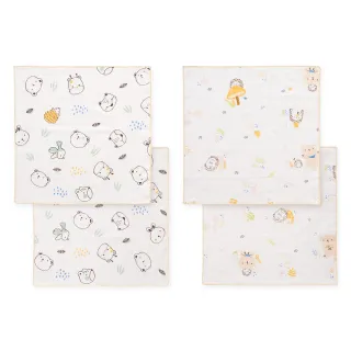 【奇哥】Chic a Bon 天絲紗布手帕 30x30cm x4+可愛動物手帕夾 x1(手帕夾4款任選) 歷史價格詳細信息