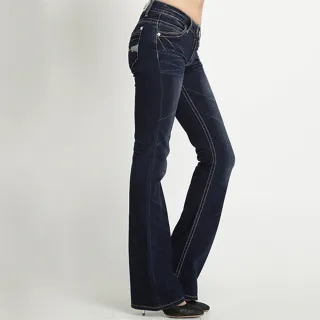 【BOBSON】女款銀蔥亮鑽小直筒褲(8066-53) 歷史價格詳細信息