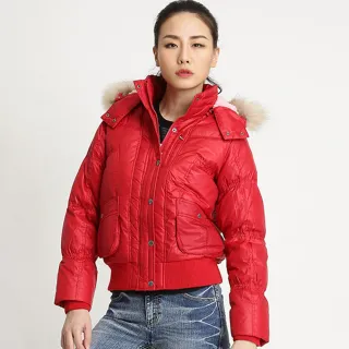 【BOBSON】女款抽皺絨毛裡羽毛夾克(31112-13) 歷史價格詳細信息