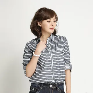 BOBSON 女款條紋牛津假兩件上衣 (28083-80) 歷史價格詳細信息