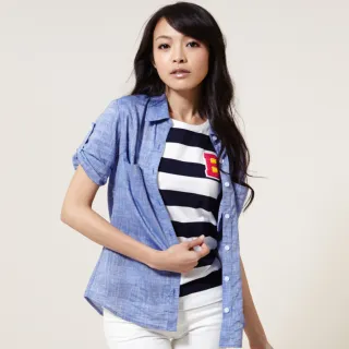 BOBSON 女款七分袖棉麻布襯衫(25138-57) 歷史價格詳細信息