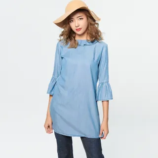 BOBSON 女款荷葉袖天絲棉上衣 (28104-53 ) 歷史價格詳細信息